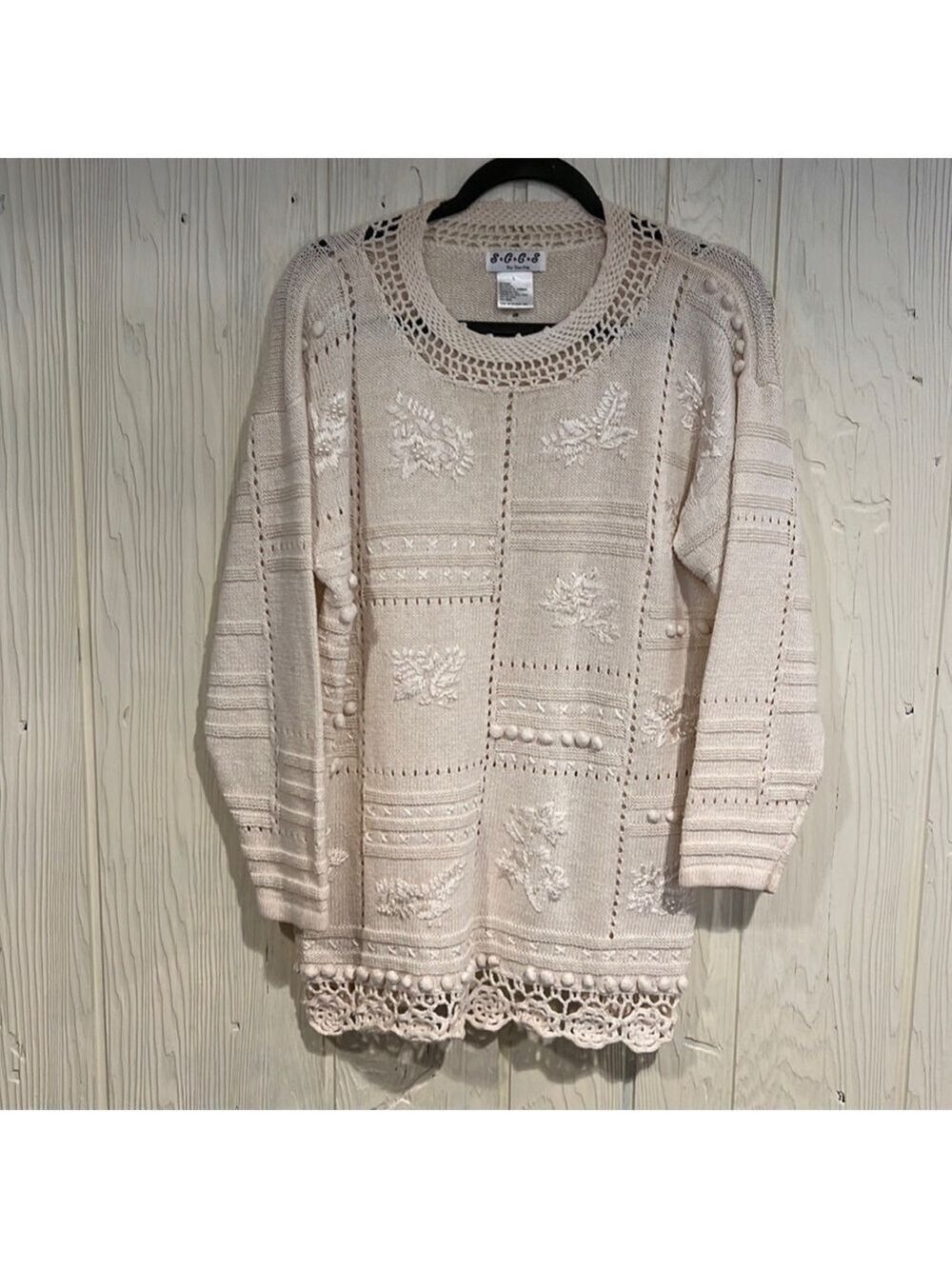 SGCS Sachs Winter White Tunic Sweater Large